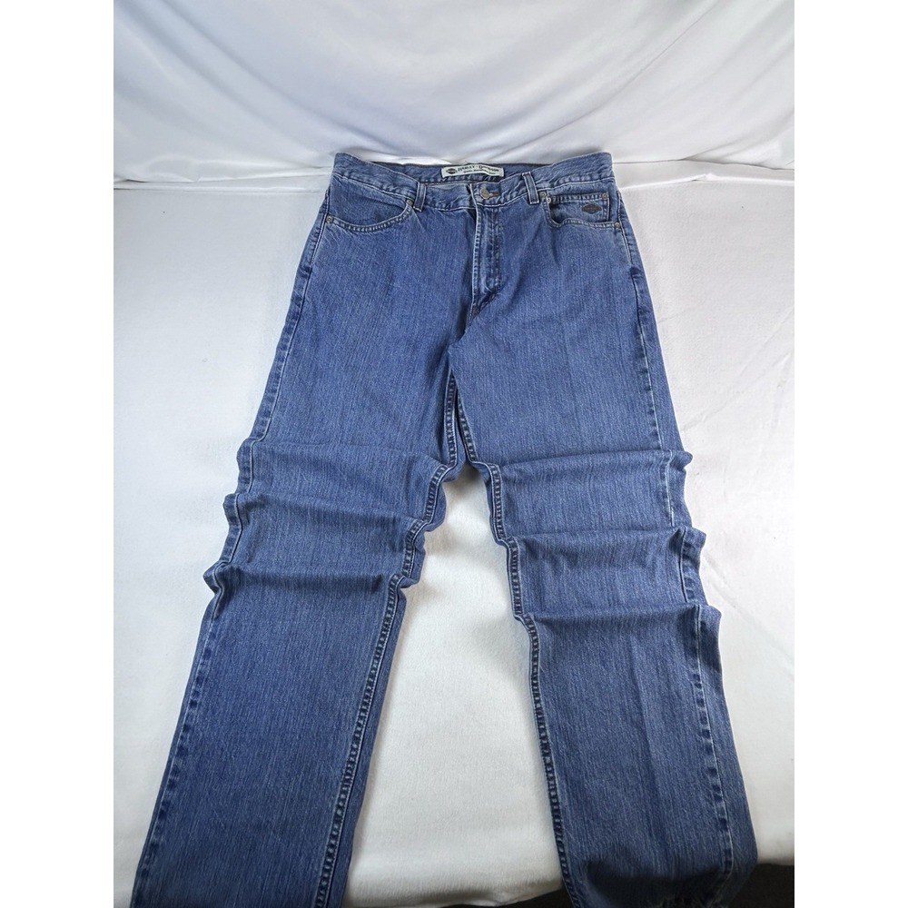 Y2K Harley Davidson Men's 36x36"Jeans Medium Wash Straight Ride In Style‎ Moto